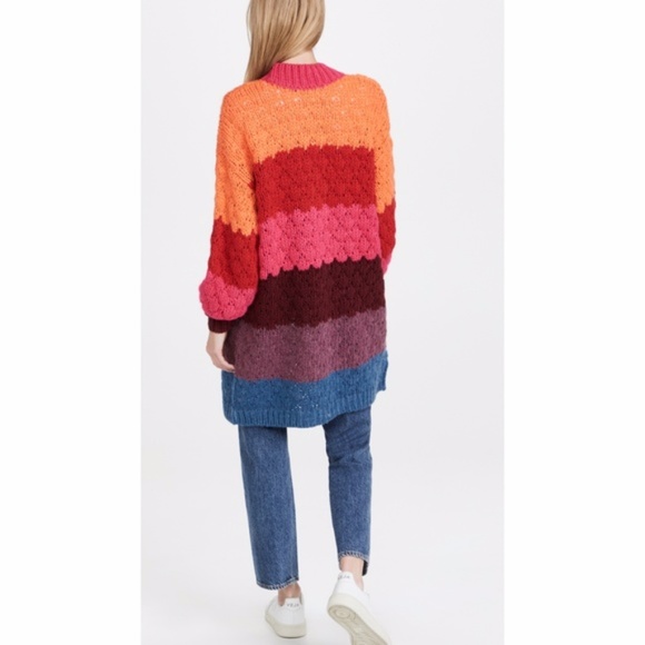 NEW Farm Rio Striped Cardigan Multi Small - Picture 4 of 17